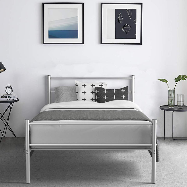 Giantex Twin Size Platform Bed with Headboard and Footboard