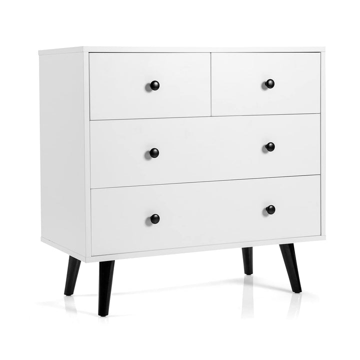 Giantex 4 Drawer Chest Dresser w/Spacious Drawers &amp; Metal Handles