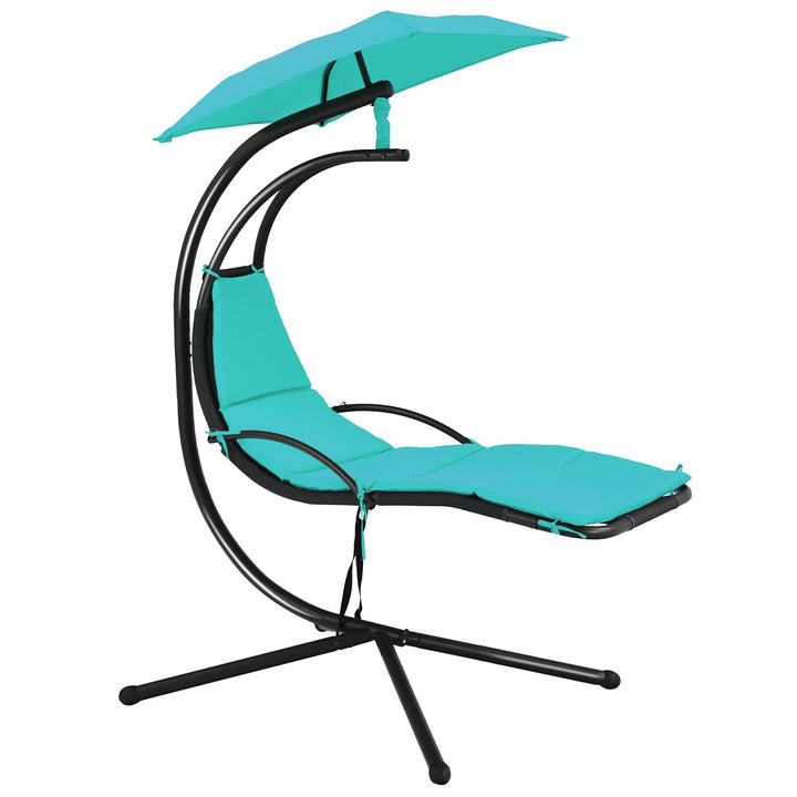 Giantex Hanging Arc Chaise Hammock for Patio Poolside Backyard Garden Porch