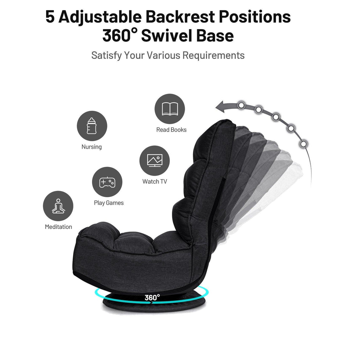 360 Degree Swivel Floor Chair, Lazy Sofa Lounge Chair - Giantexus