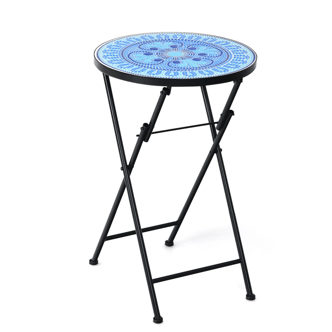 Giantex Folding Mosaic Patio Table, 14&