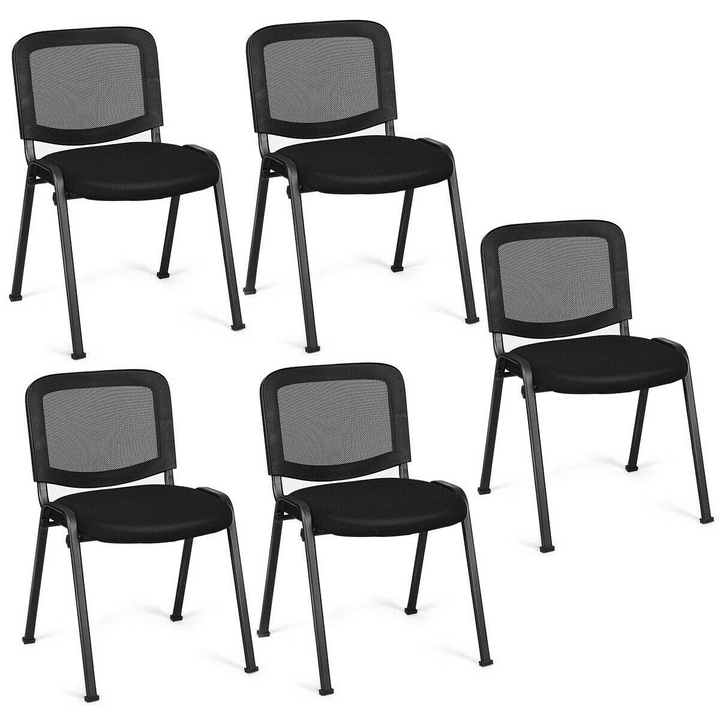 Giantex Set of 5 Stackable Conference Chairs with Mesh Back