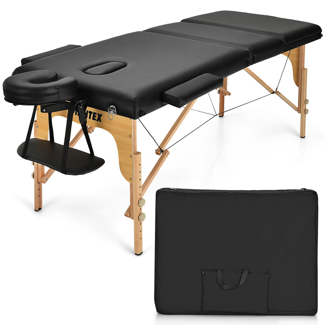 Giantex 84inch Folding Massage Table Spa Bed, 3 Folding Mode