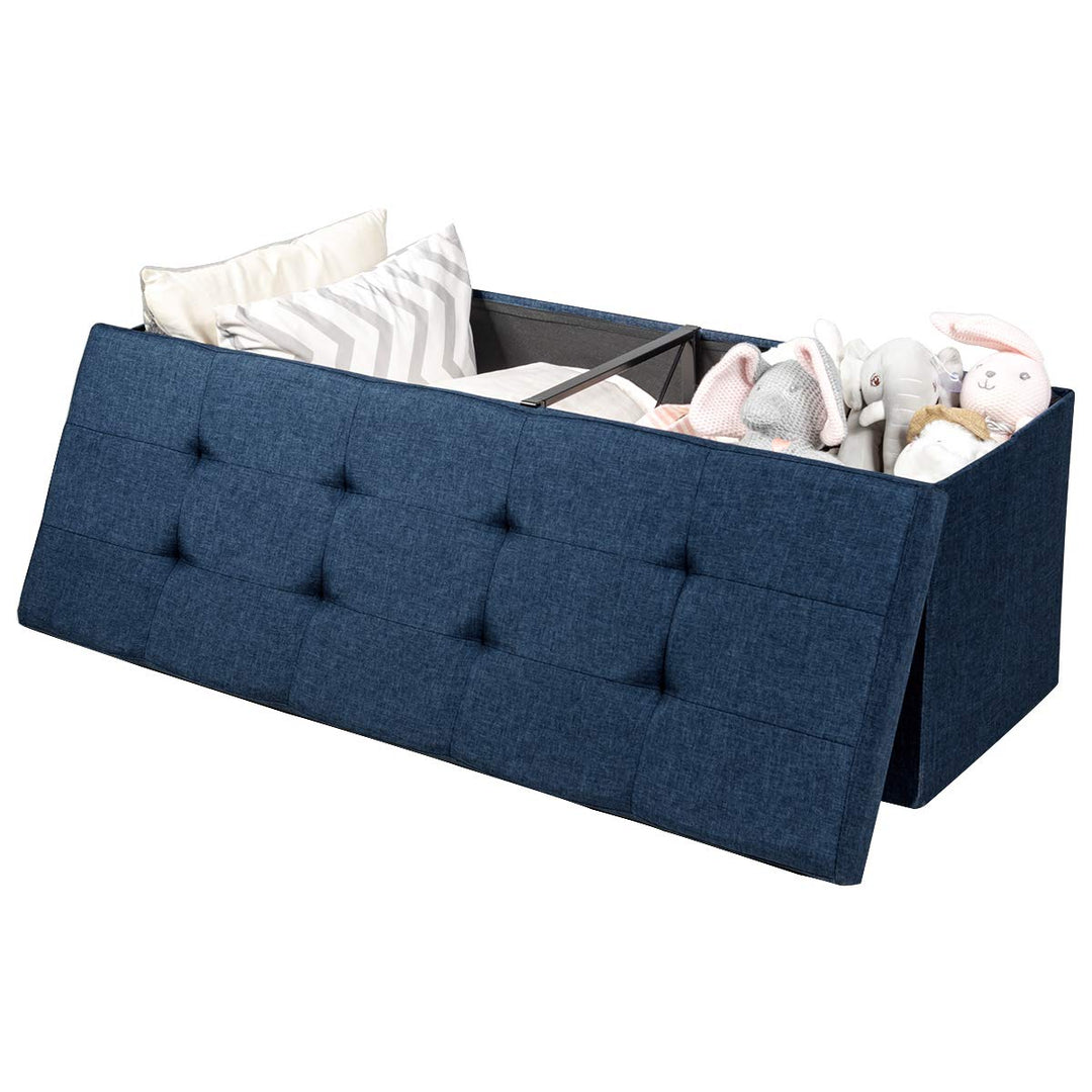 Storage Ottoman Bench, Folding Foot Rest 43.5&