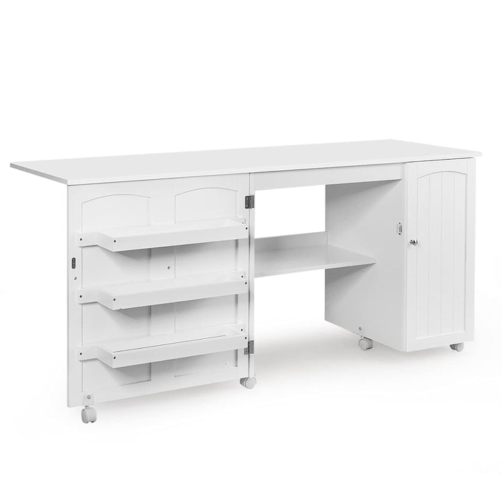 Giantex Folding Sewing Cabinet with 3 Storage Bins