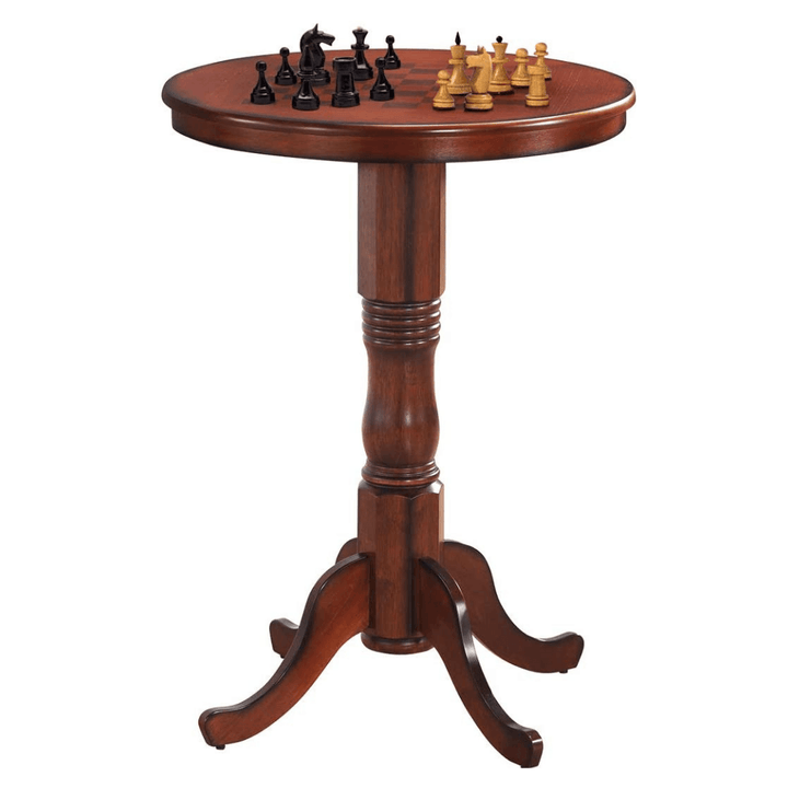 Table 42" Wooden Round Pub Pedestal Side Table - Giantexus