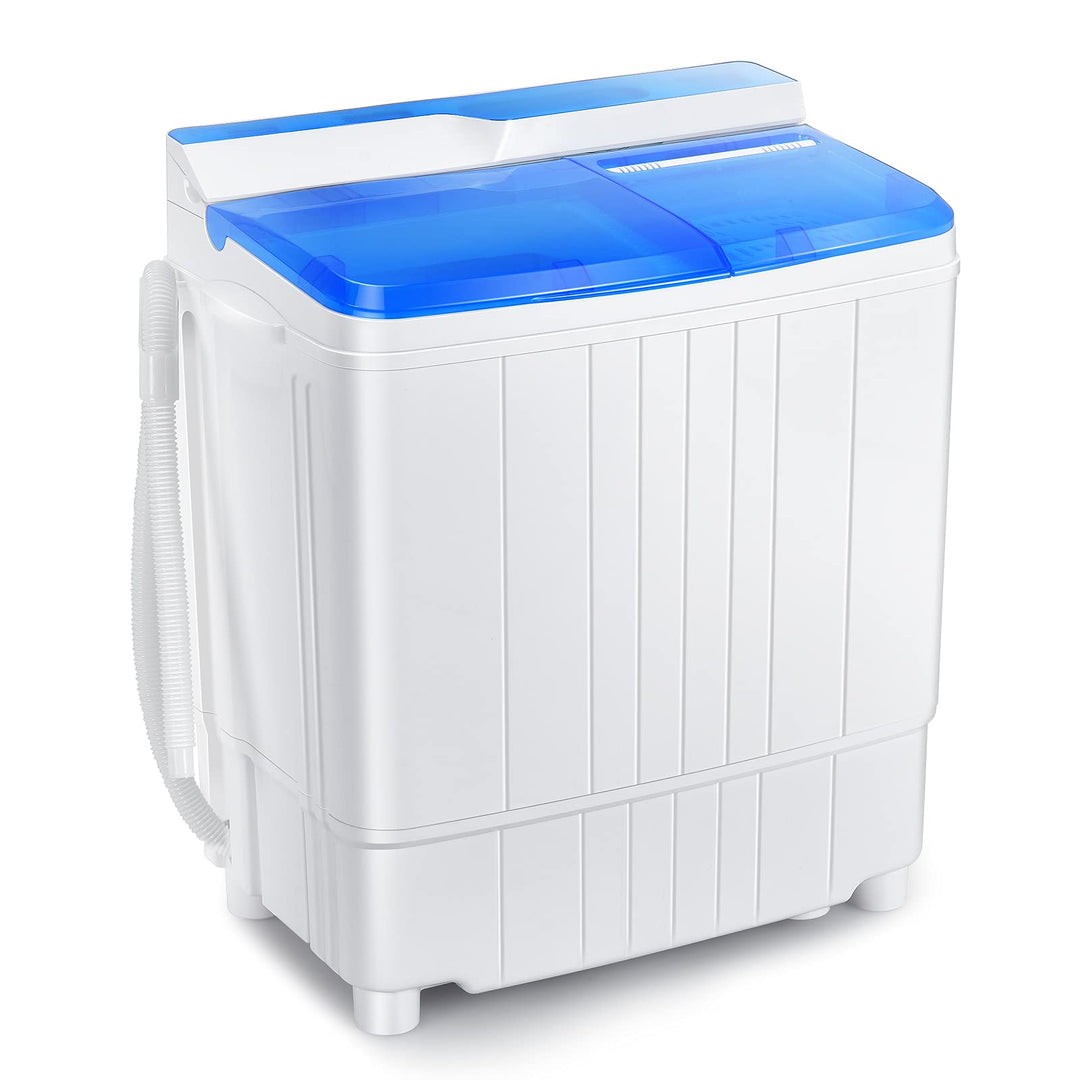 Semi-Automatic Wash and Spin Cycle for Apartment Dorm Camping RV (blue)