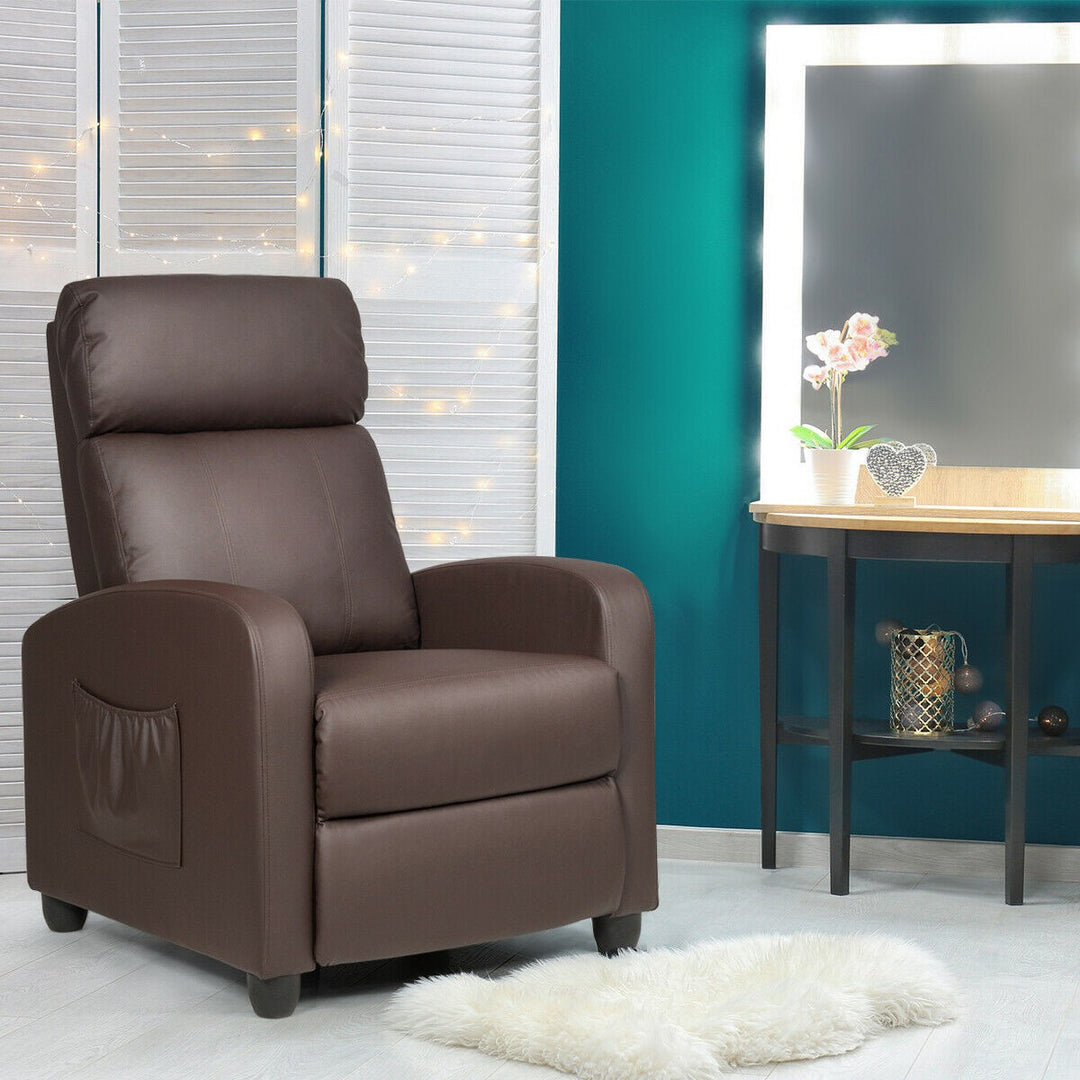 Giantex Recliner Chair for Living Room, Recliner Sofa Wingback Chair w/Massage Function
