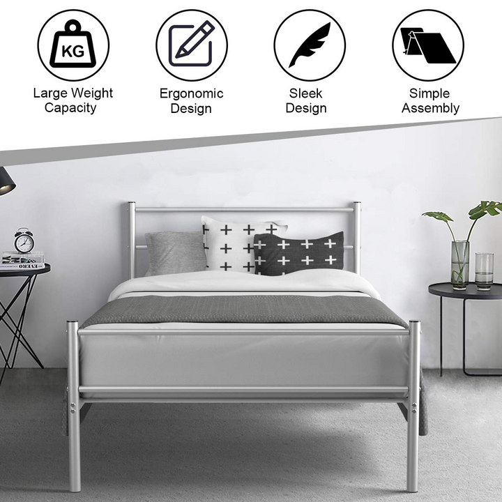 Giantex Twin Size Platform Bed with Headboard and Footboard