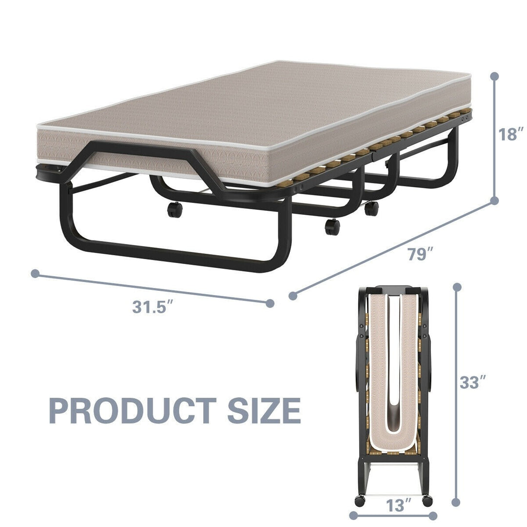 Giantex Rollaway Folding Bed with 4 Inch Mattress