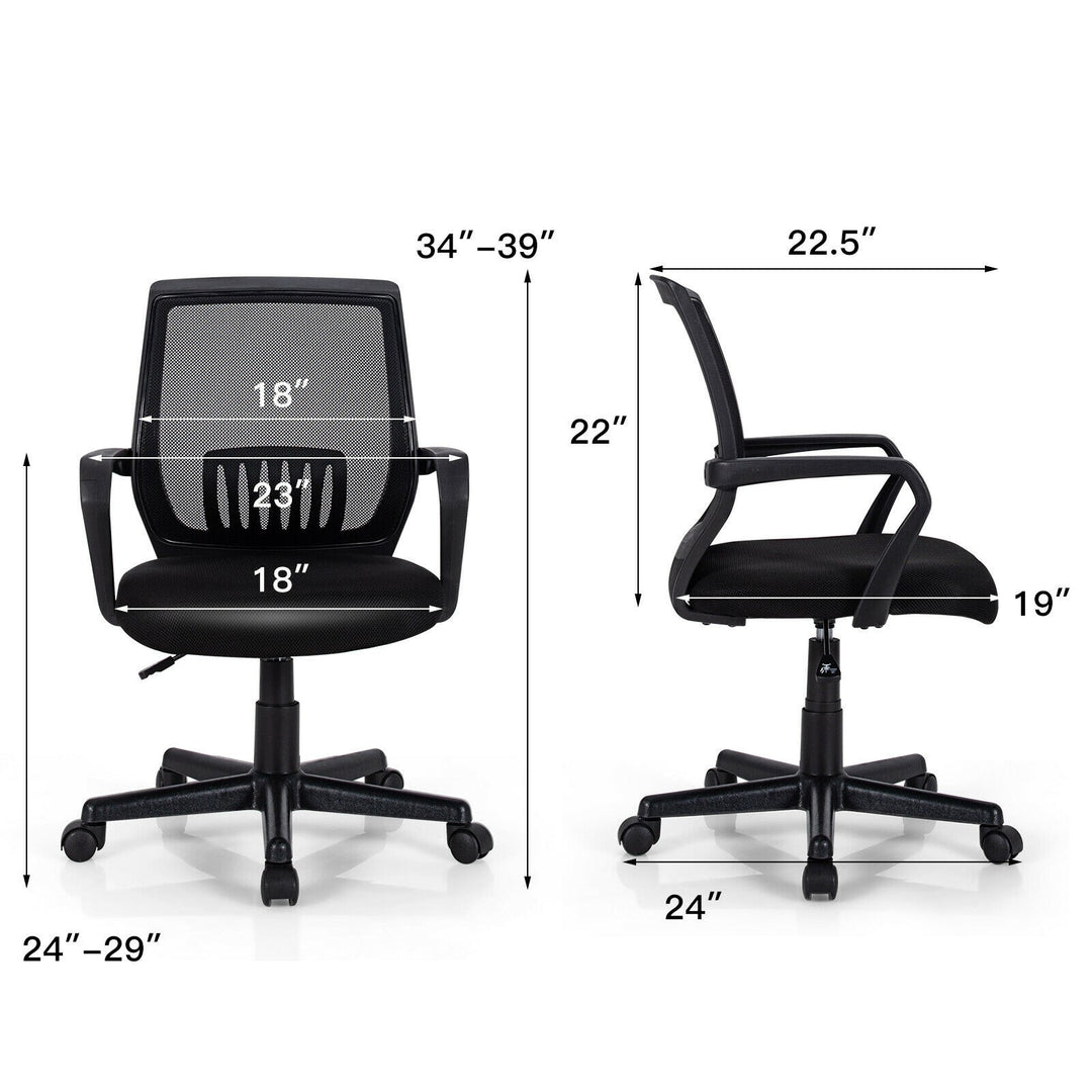 Mesh Office Chair, Mid Back Computer Desk Chair, Ergonomic Executive Chair