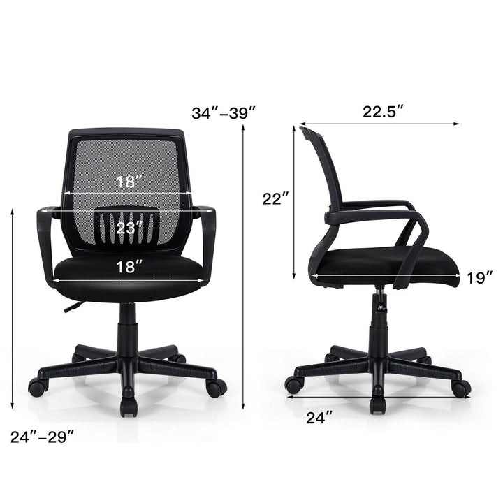 Mesh Office Chair, Mid Back Computer Desk Chair, Ergonomic Executive Chair