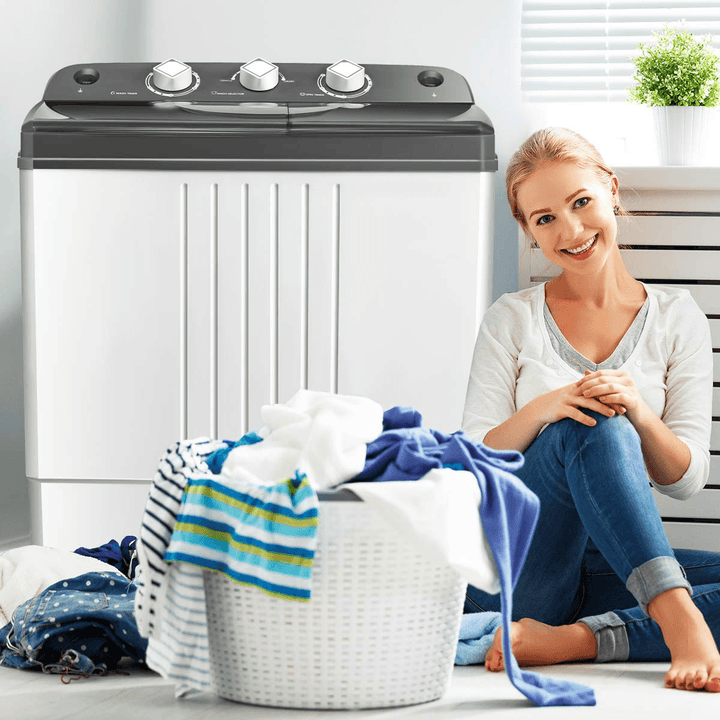 20Lbs Capacity (12Lbs Washing and 8Lbs Spinning), Compact Portable Washing Machine, Mini Laundry Washer for Apartment and Home - Giantexus