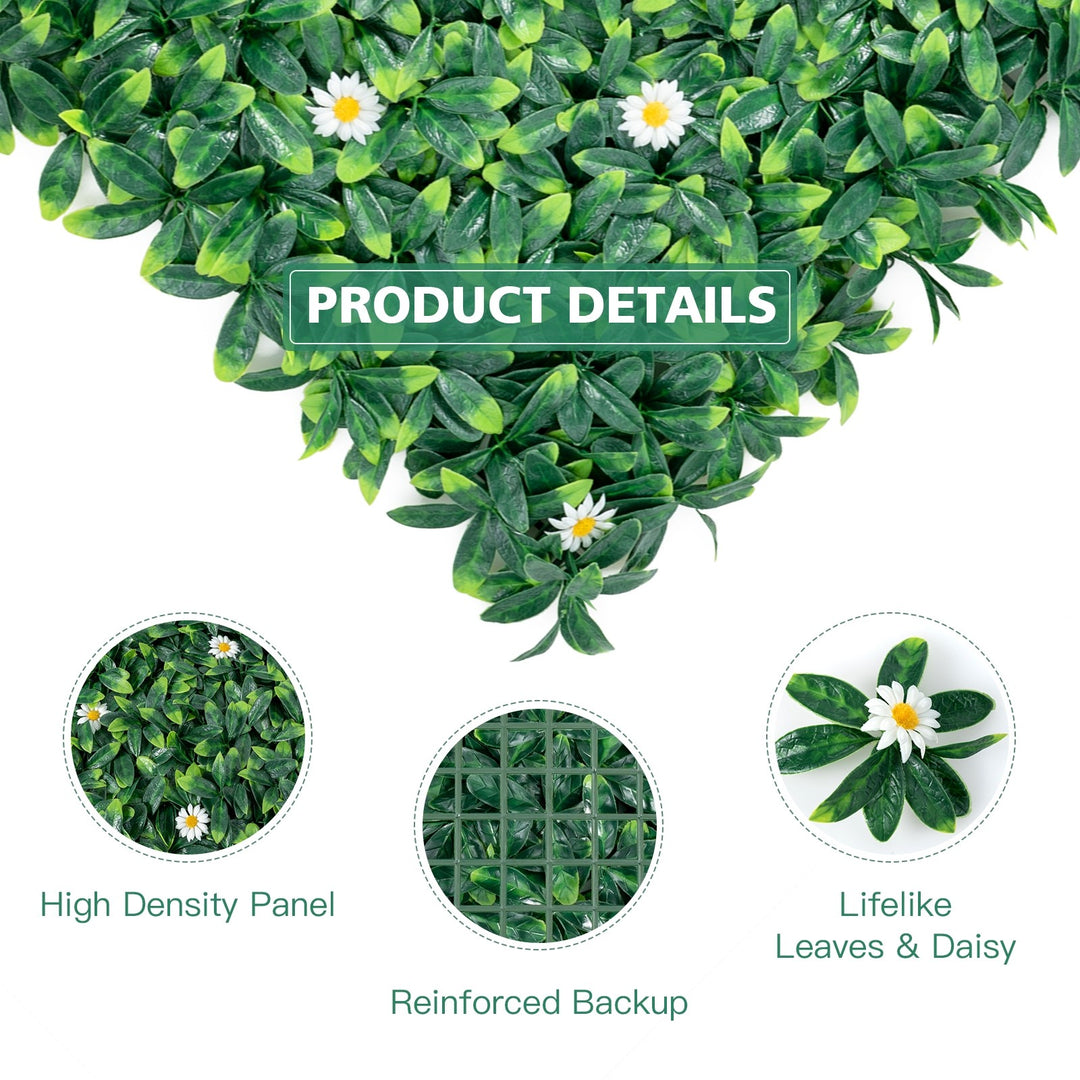 Giantex 12PCS 20x20inch Artificial Boxwood Panels Garden Privacy Fence Screen