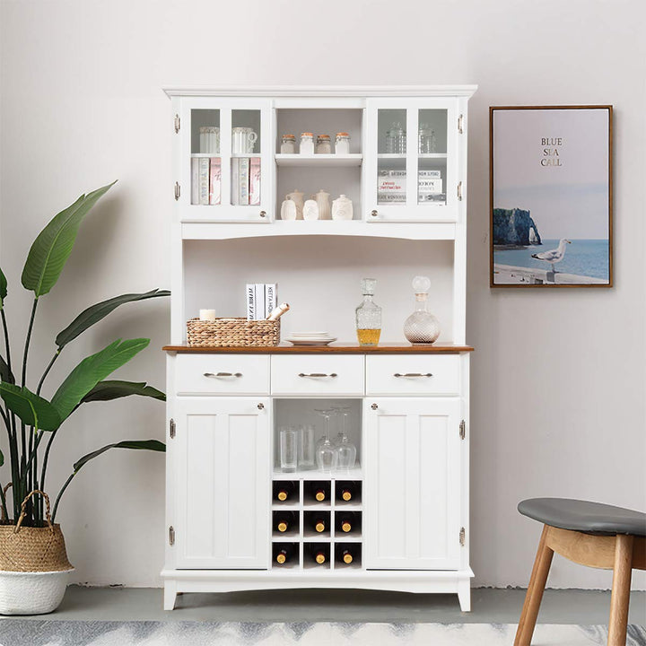 Giantex Buffet Hutch Cabinet, Kitchen Hutch Sideboard