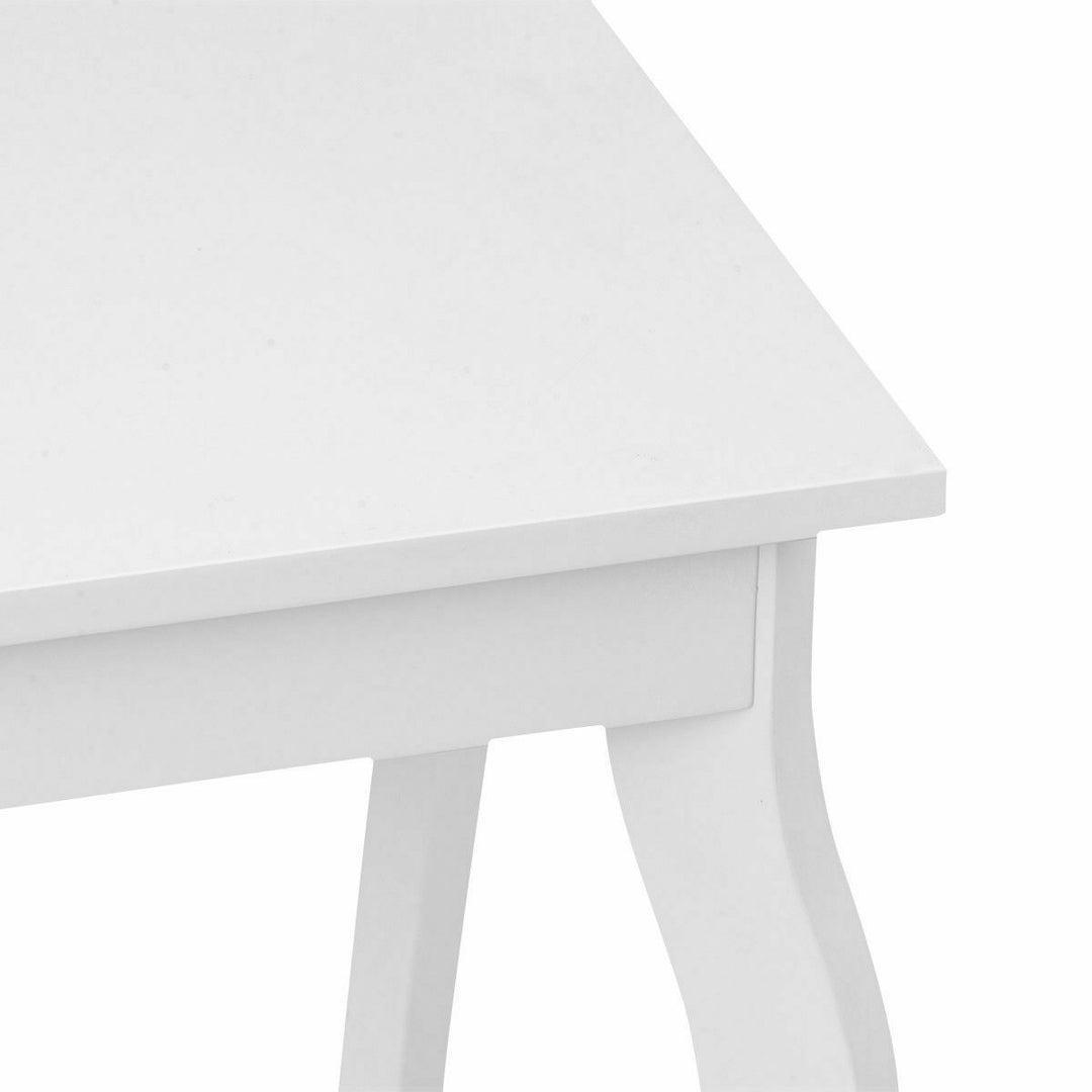 16" End Table W/Storage &amp; Shelf Curved Legs Home Furniture for Living Room