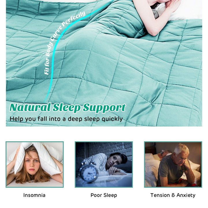 Bamboo Weighted Blanket, 48" x 72" | 15lbs - Giantexus
