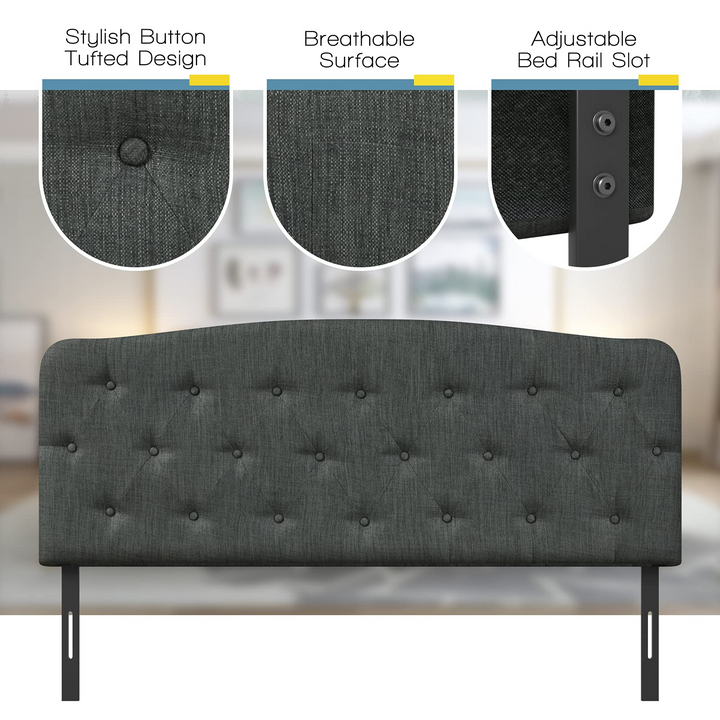 Giantex Upholstered Headboard, Button Tufted Headboard