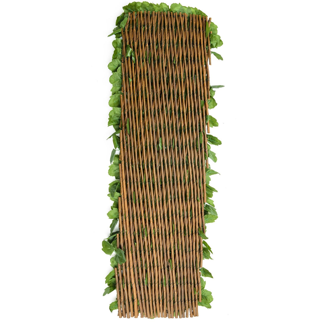 Giantex 3PCS Expandable Artificial Hedges Faux Ivy Leaves Fence