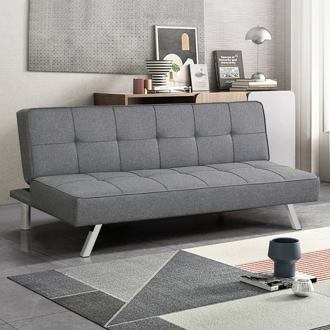 Giantex 3-Seat Convertible Sofa Bed, Sofa Bed w/ 3 Adjustable Angles