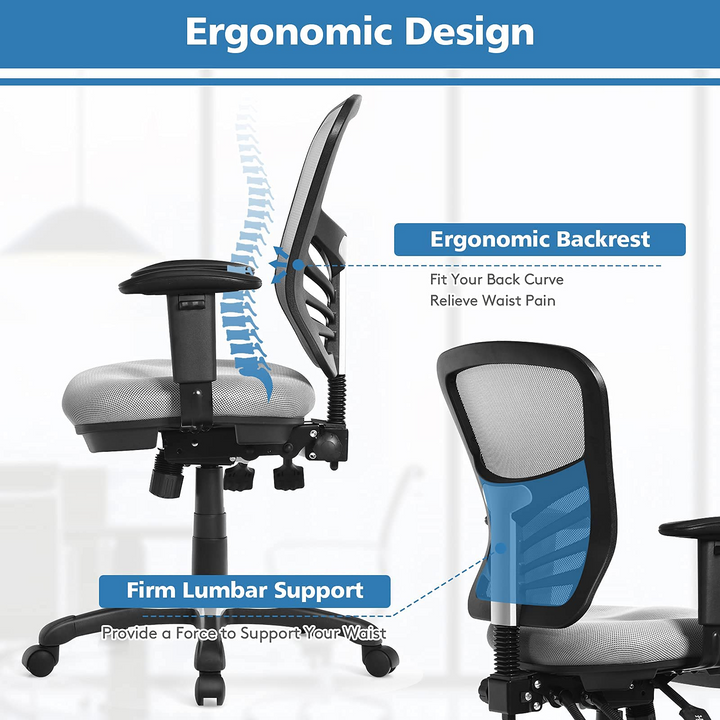 Giantex Seat Tilt Adjustment Office Chair for Working Studying Gaming