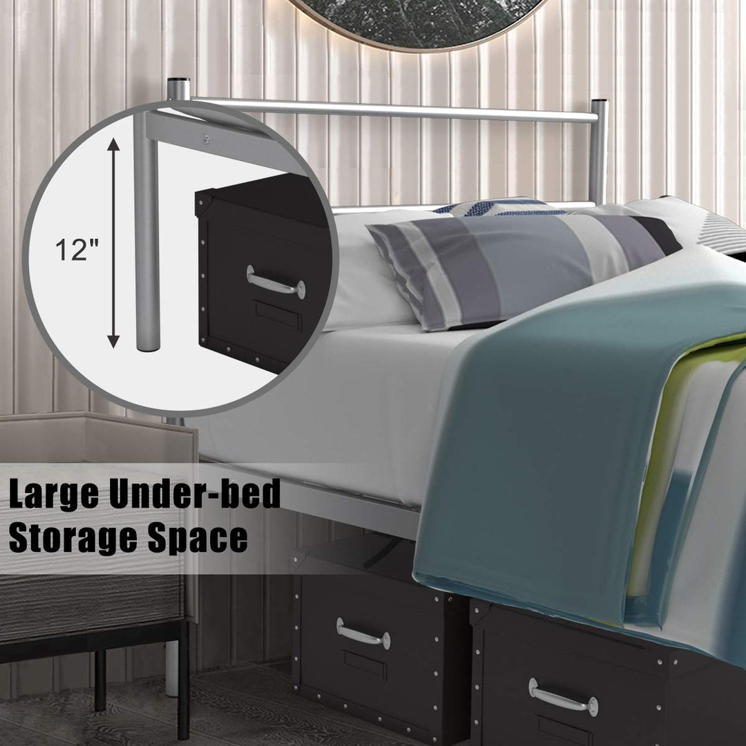 Giantex Twin Size Platform Bed with Headboard and Footboard