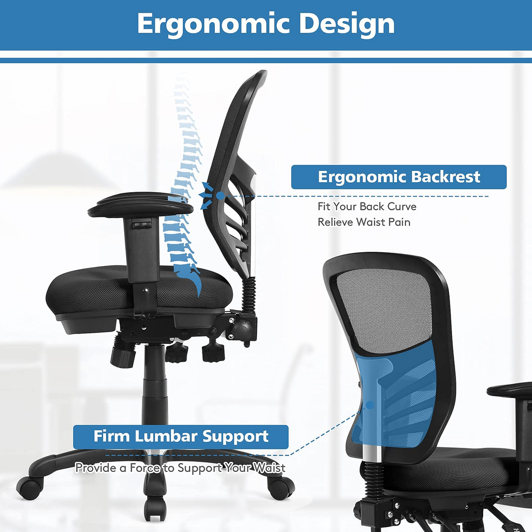 Giantex Seat Tilt Adjustment Office Chair for Working Studying Gaming