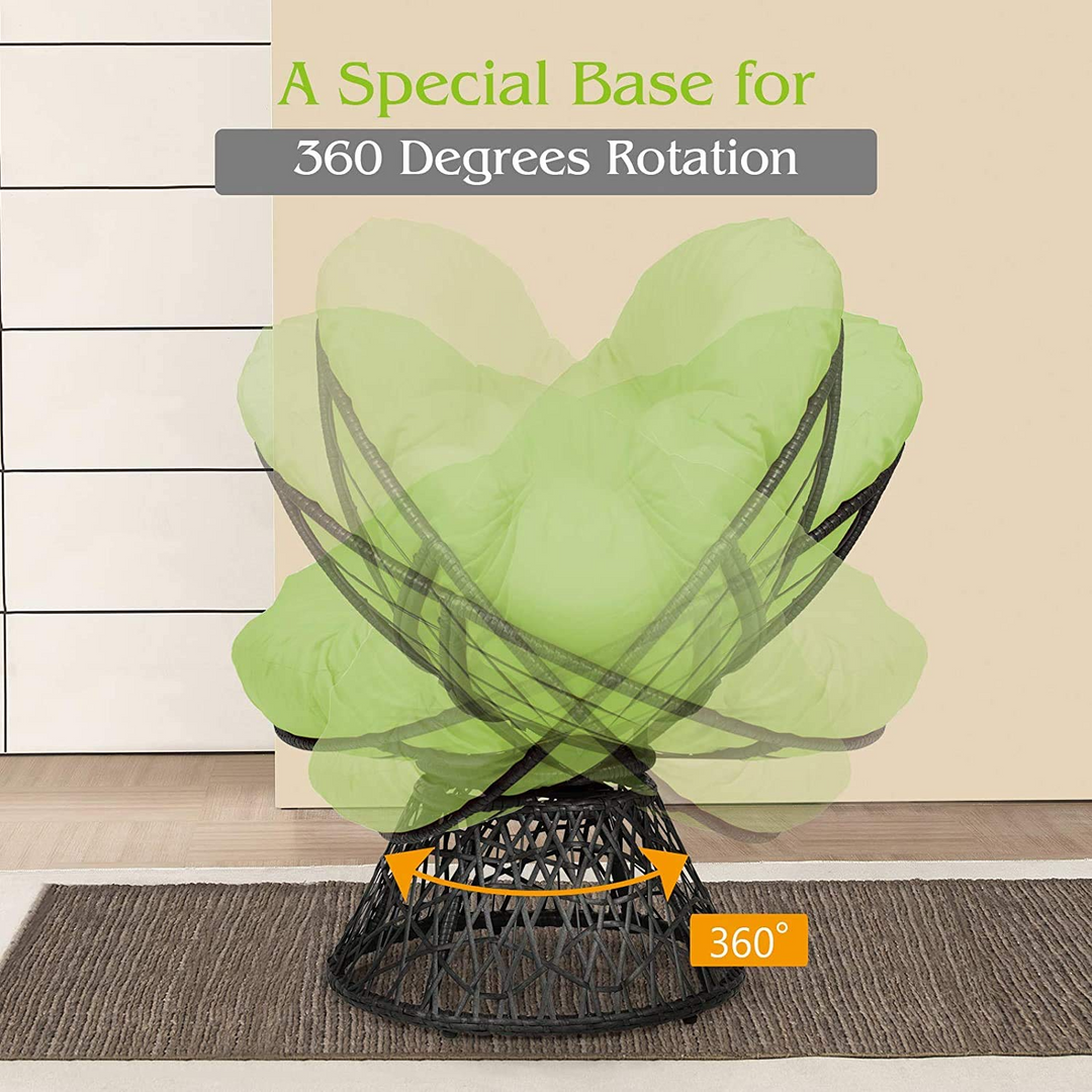 Giantex Rattan Round Papasan Chair