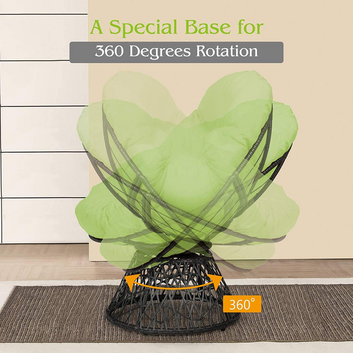 Giantex Rattan Round Papasan Chair