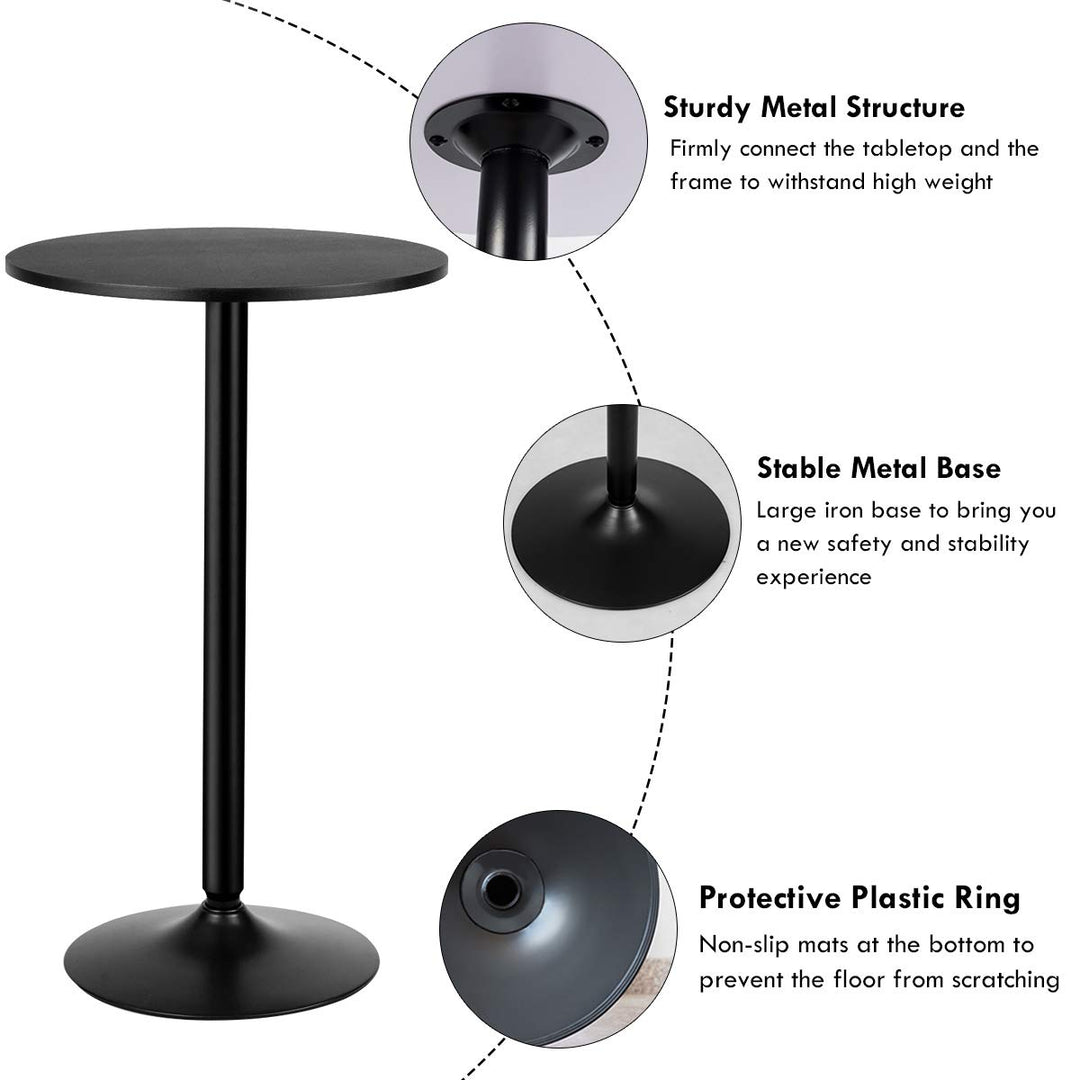 Giantex Pub Bar Table 24-Inch Round Top 40-Inch Height Modern Style