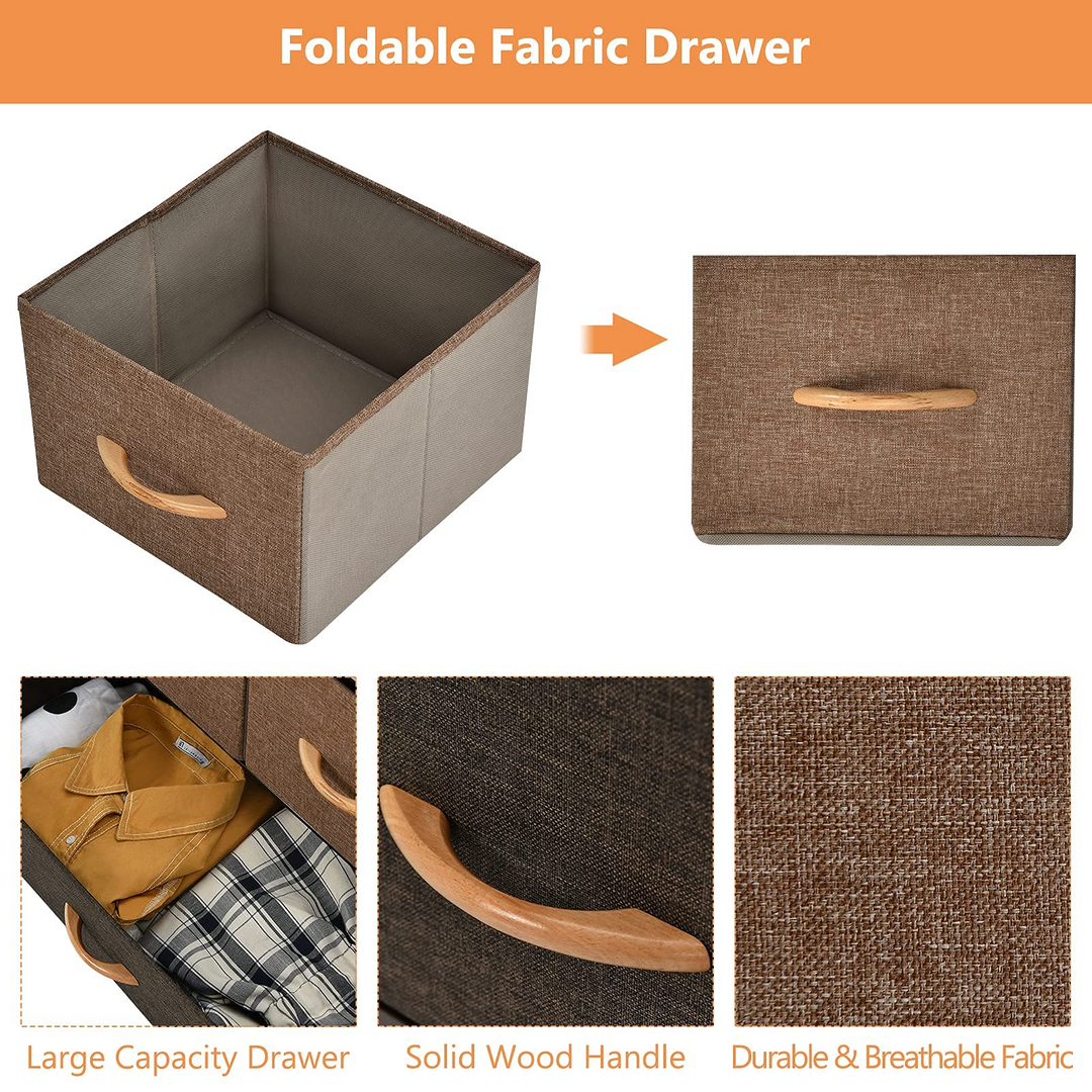 Giantex 7 Drawer Dresser Storage Tower with Fold-able Fabric Drawers