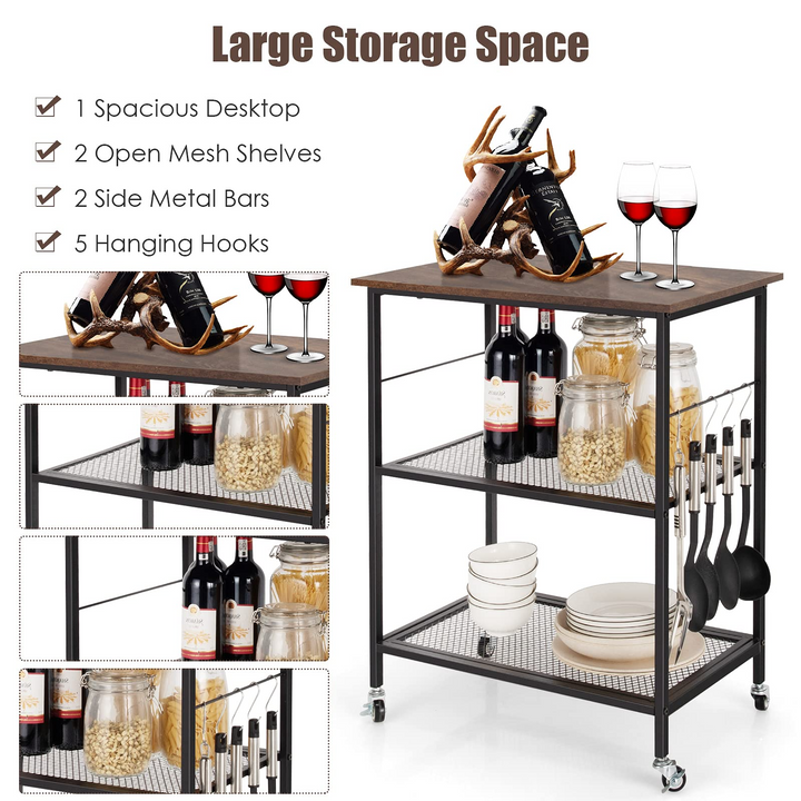Giantex 3 Tier Kitchen Bake&