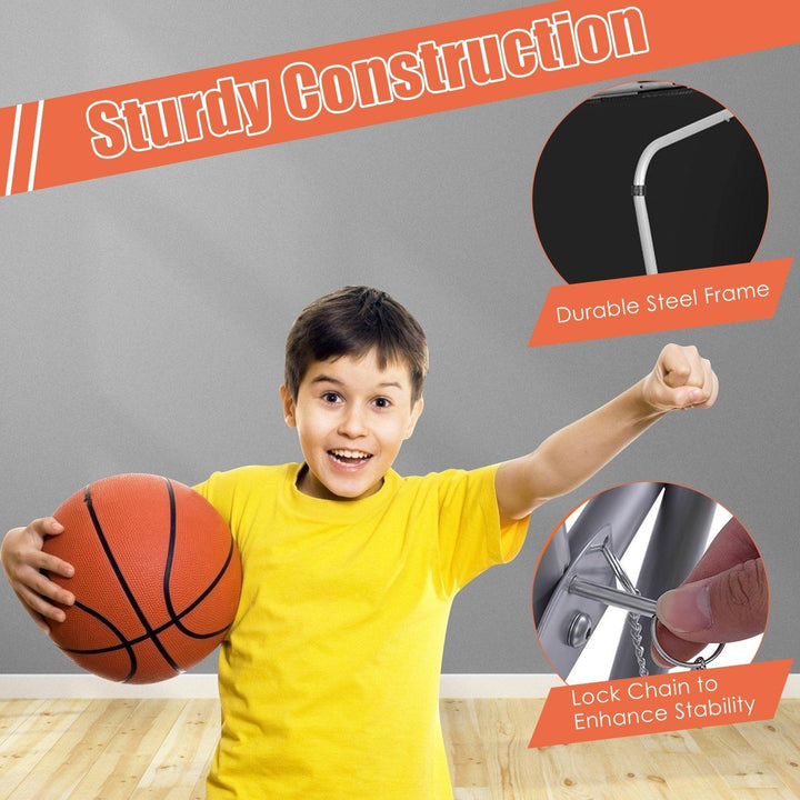 Foldable Basketball Arcade Game, 8 Game Options, Electronic Double Shot 2 Player w/ 4 Balls and LED Scoring System - Giantexus