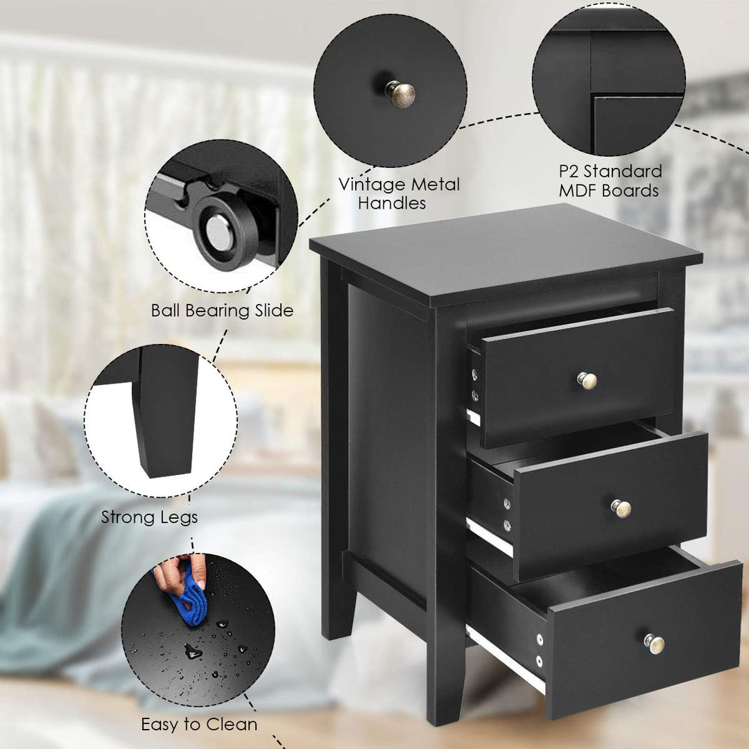 Giantex Suitable for Bedroom Bedsides Table Accent Table End Table