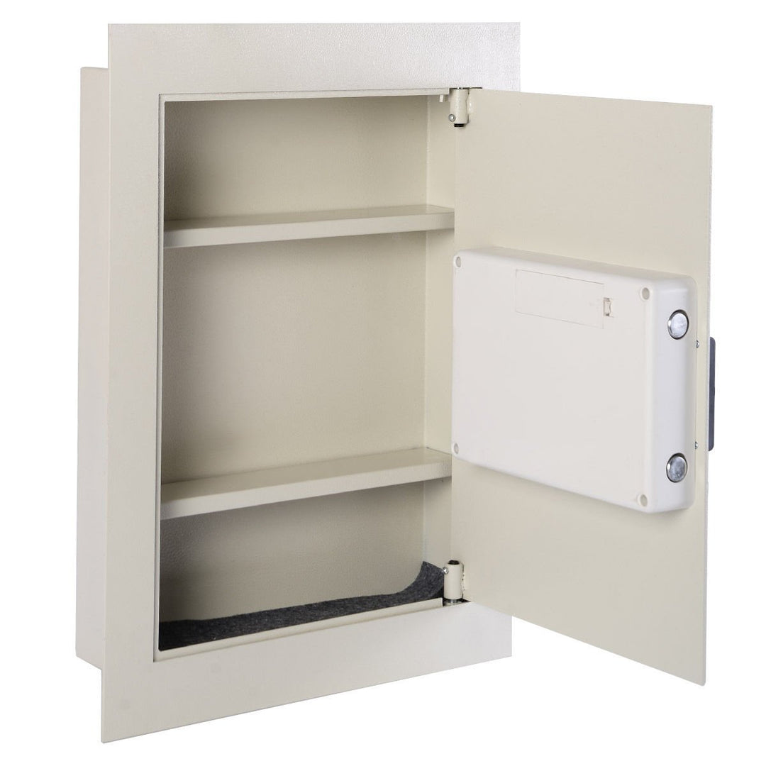 Giantex Electronic Wall Hidden Safe Security Box,.83 CF Built-In Wall Electronic Flat Security Safety Cabinet