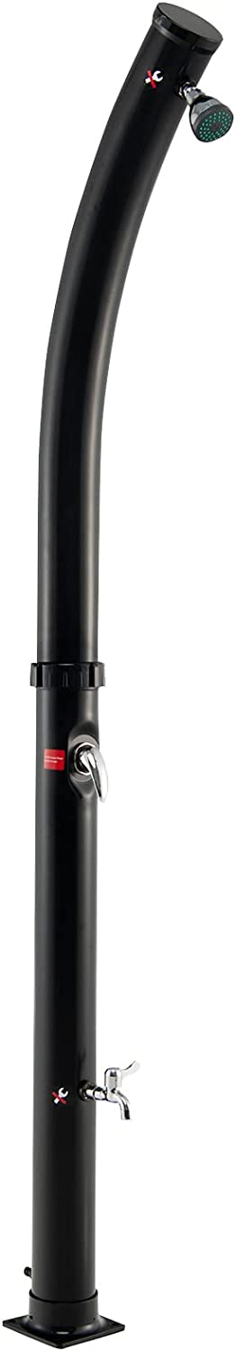 Giantex 7.2 FT 2-Section Solar-Heated Outdoor Shower, Pool Shower W/Free-Rotating Shower Head