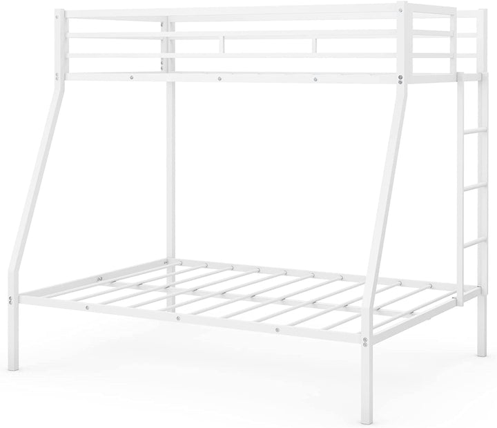 Giantex Metal Bunk Bed, Twin Over Full Size Bed w/ Removable Ladder &amp; Steel Slats Support