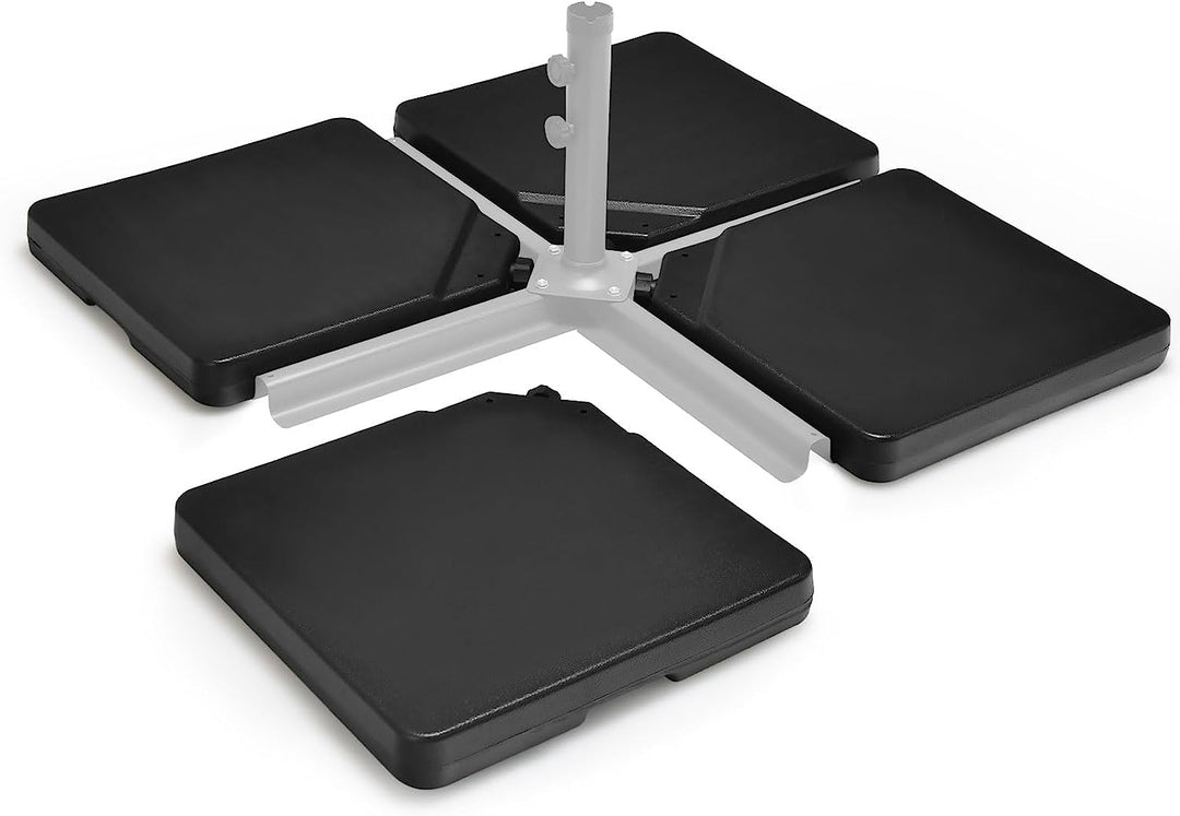 Giantex 284 lbs Fillable Offset Patio Umbrella Base, 4PCS Umbrella Stand Water Sand Weight for Cantilever Umbrella