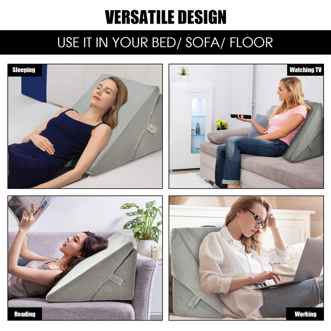 Giantex Bed Wedge Pillow, Adjustable 9&amp;12 Inch