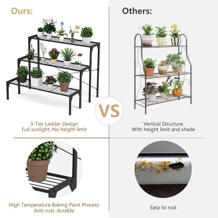Giantex 3 Tiers Metal Plant Stand