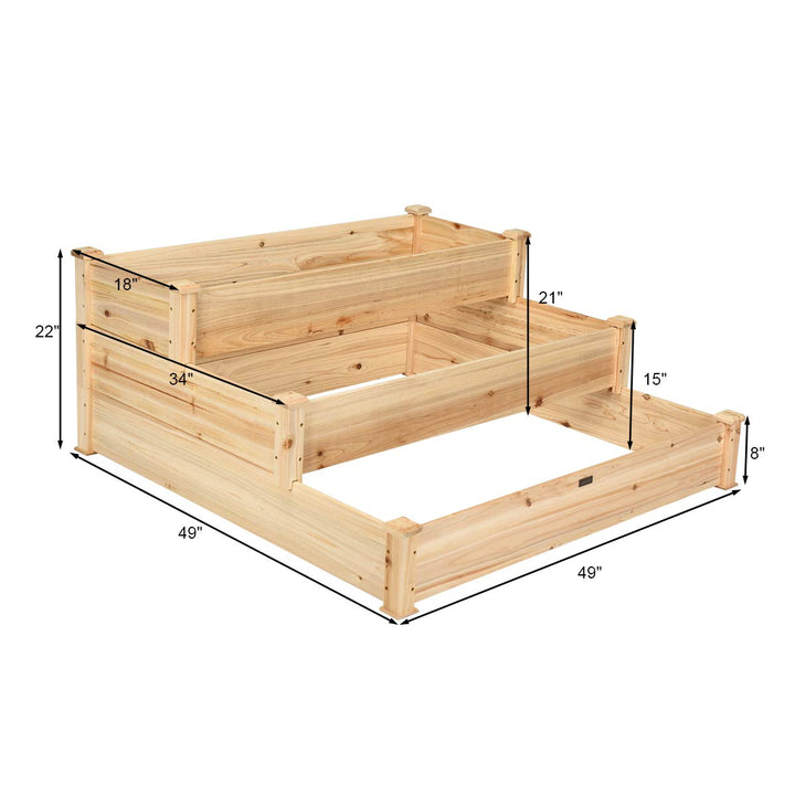 3 Tier Raised Garden Bed, 49&
