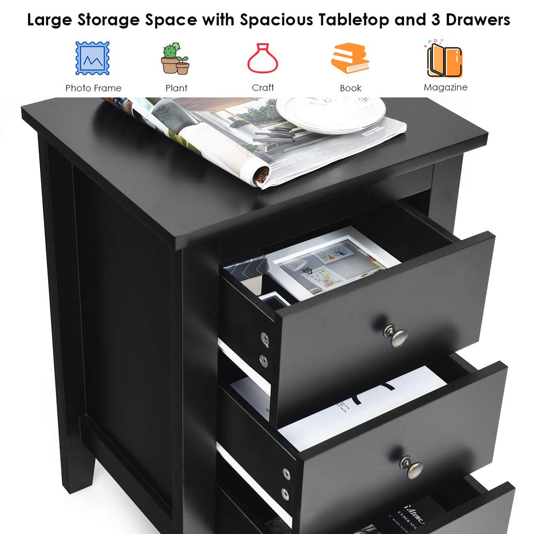 Giantex Suitable for Bedroom Bedsides Table Accent Table End Table