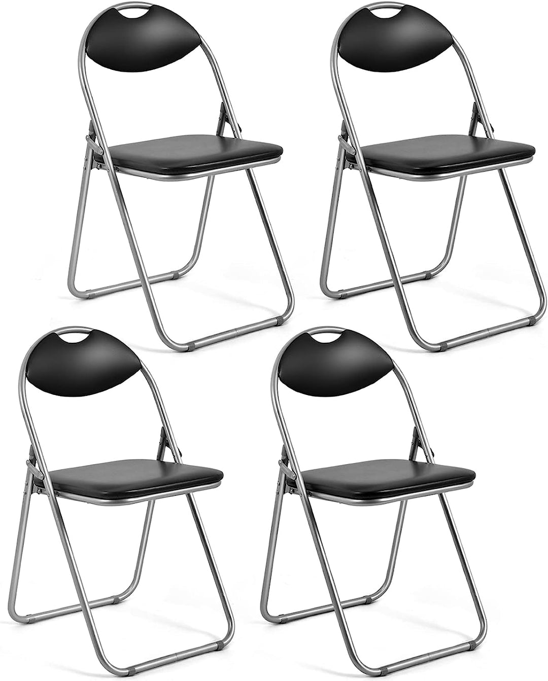 6/4/2 PCS Folding Chairs Set with Padded Seats and Carrying Handle