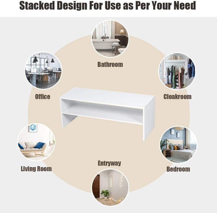 3-in-1 Shoe Rack, 5-Tier Shoe Organizer, Wood Storage Shelf for Shoes - Giantexus
