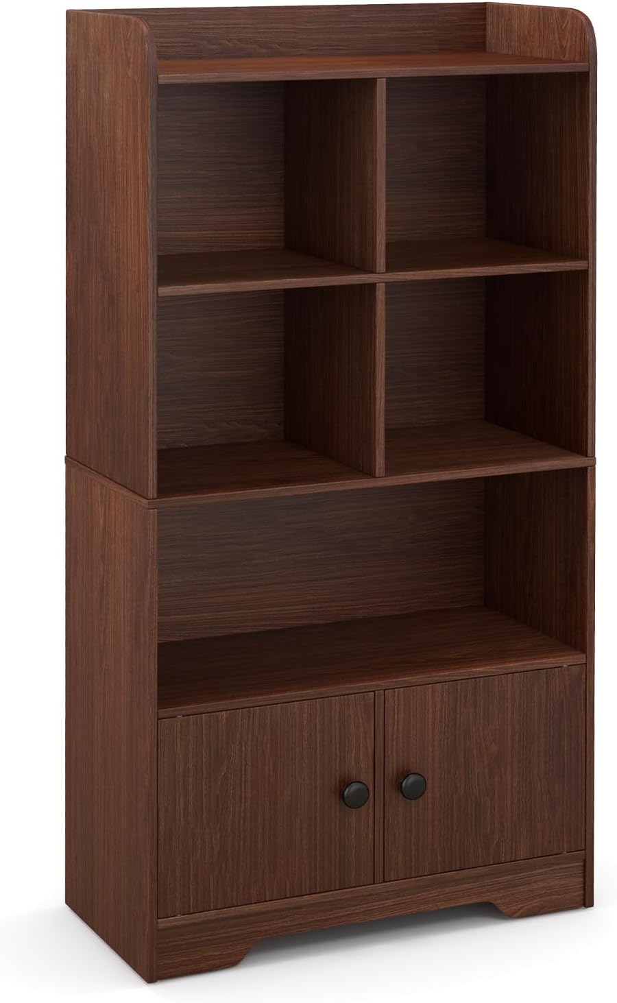 Giantex 4-Tier Bookcase with Doors, 47.5&