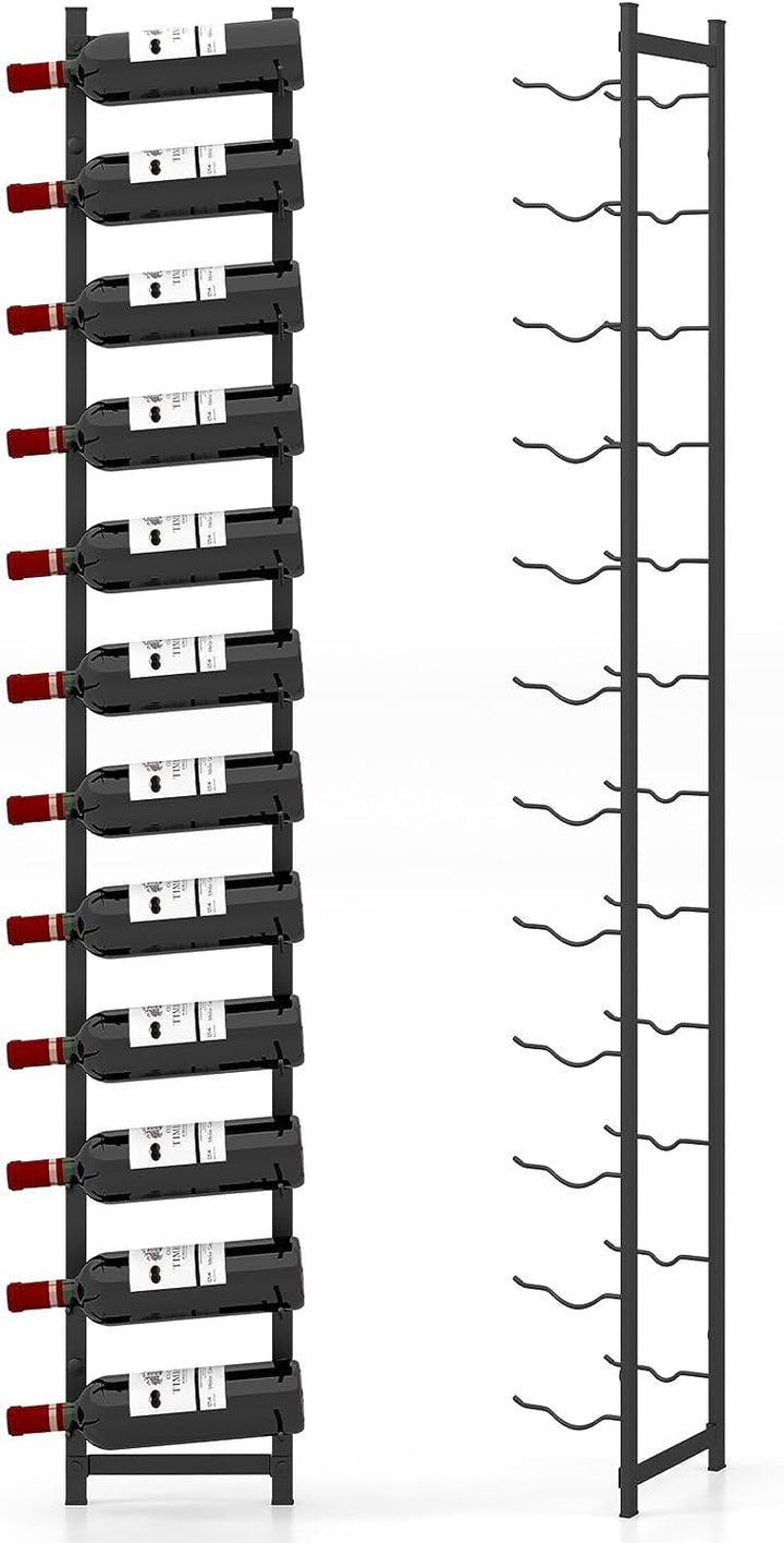 Giantex Wall Mounted Wine Rack for 9-Bottles, Metal Wall Wine Racks Organizer