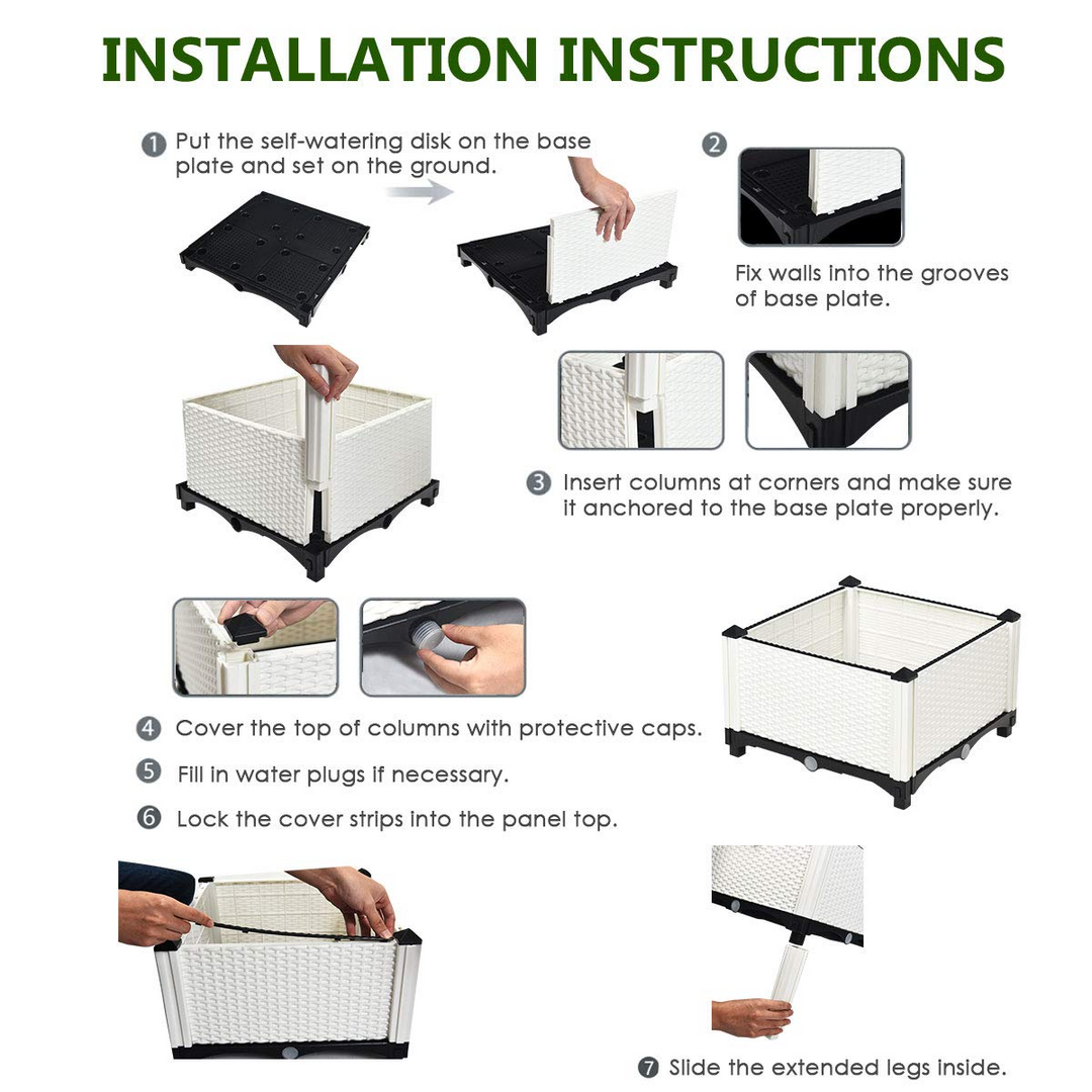 Set of 4 Raised Garden Bed Kits