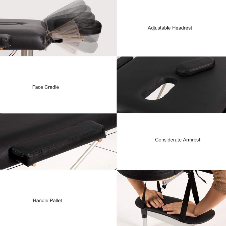 Giantex Portable Massage Table 84inch, Folding Lash Bed Aluminium Frame