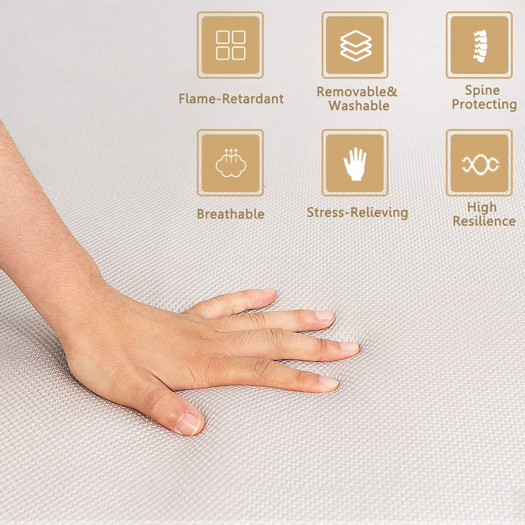 Giantex 4" Thick Folding Portable Mattress Pad Sofa Bed with Carrying Handles