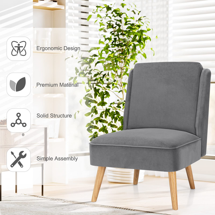 Giantex Comfy Single Sofa Chair w/Rubber Wood Legs